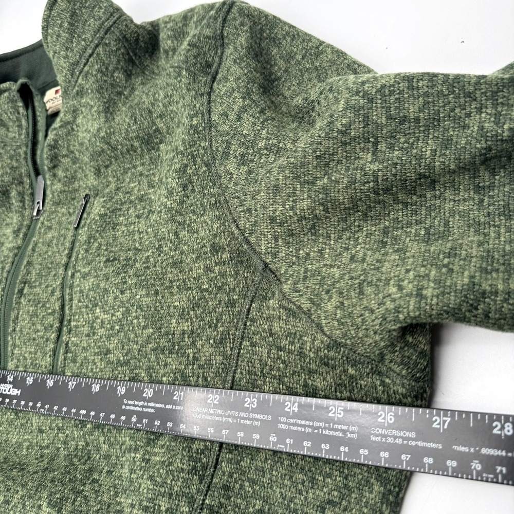 WOOLRICH Men's XXL Green 1/4 Zip Pullover Sweater High Neck Pocket Outdoor GORP‎ - Picture 6 of 8